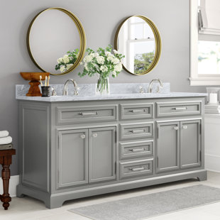 90 Inch Double Bathroom Vanity / Silkroad Exclusive English Chestnut 90 Inch Stone Top Double ...